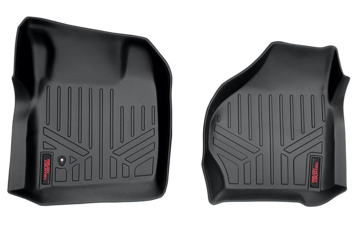 Ford F-250 Super Duty Floor Mats - Front - Rough Country - Heavy Duty Floor Armor - '99-'07